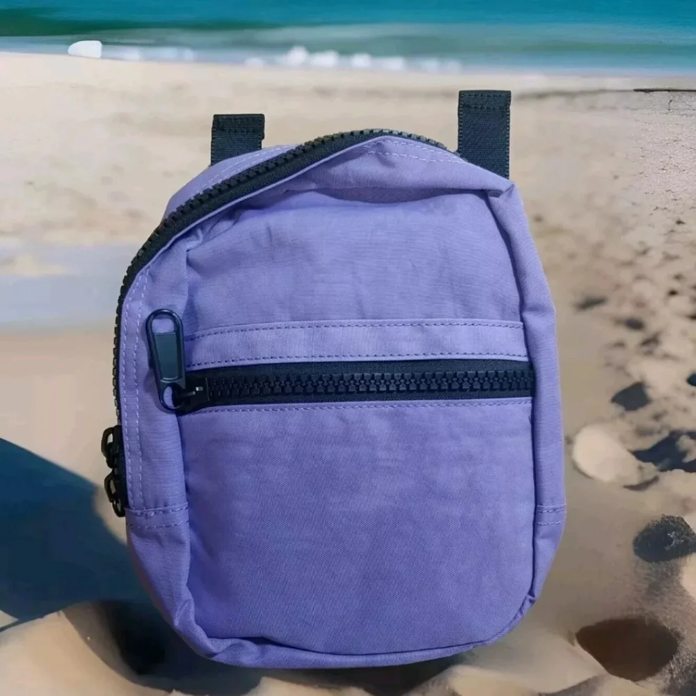 BP Purple Mini Nylon Backpack Nordstrom Zipper Micro Unisex Packable Travel New